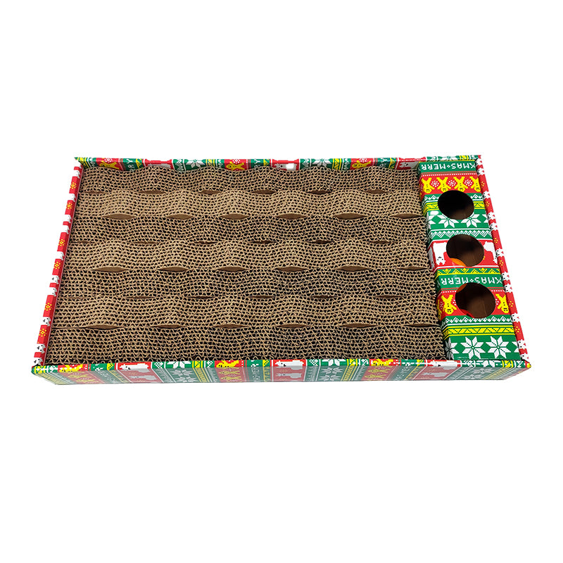 LIMING Bell box corrugated paper cat scratch board Cat Self Hi Toy Magic Scratcher Cat Scratcher Board 45*23.8*5cm