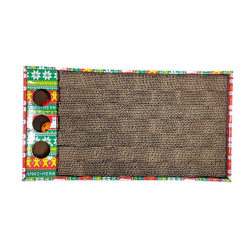 LIMING Bell box corrugated paper cat scratch board Cat Self Hi Toy Magic Scratcher Cat Scratcher Board 45*23.8*5cm