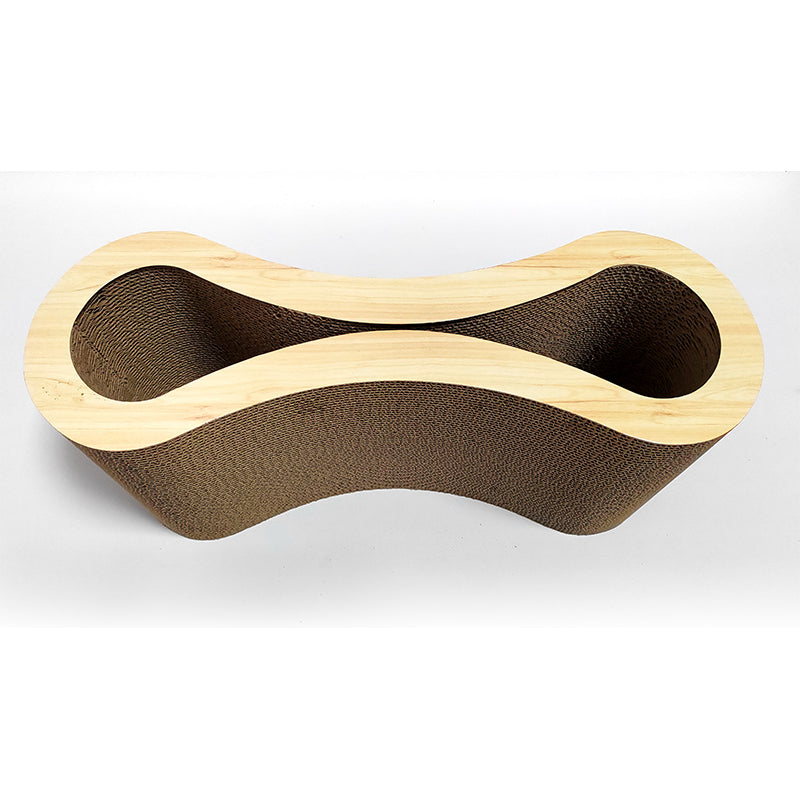 LIMING 8-shaped cat scratch board Corrugated paper British style environmentally friendly large cat scratch board with an 8-shaped shape that does not wither and protects the sofa 45*20*12.8cm