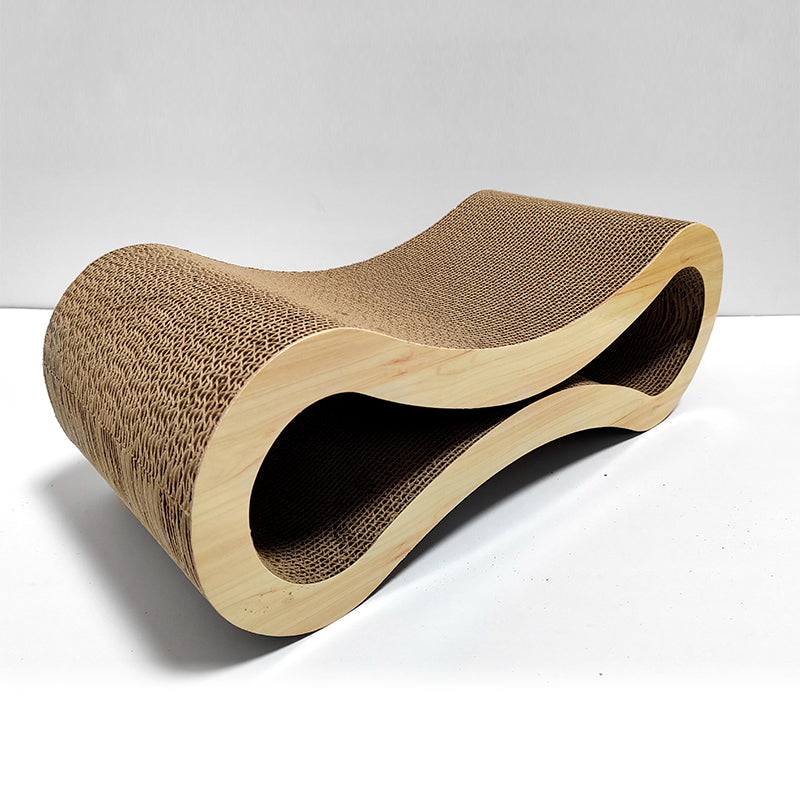 LIMING 8-shaped cat scratch board Corrugated paper British style environmentally friendly large cat scratch board with an 8-shaped shape that does not wither and protects the sofa 45*20*12.8cm