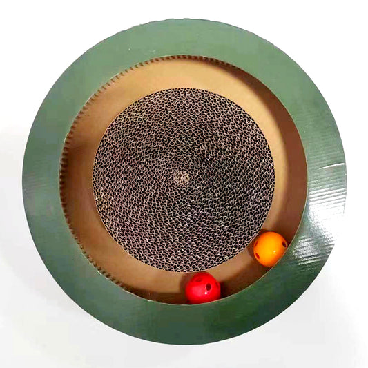 LIMING Circular Bell Cat Scratch Board Corrugated paper  Cat claw board grinding claw board 33.5*33.5*5cm